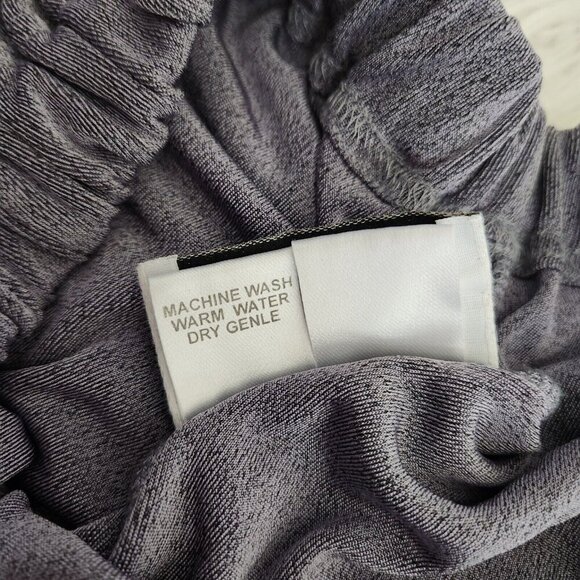 Flax Pull On Wide Leg Cropped‎ Pants Womens Small Gray Slinky Acetate No Iron - Picture 6 of 13